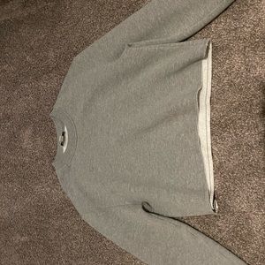 Grey top shop cropped sweatshirt
